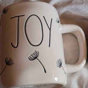 Rae Dunn Joy White Mug